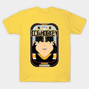 Ice Hockey Black and Yellow - Boardie Zamboni - Amy version T-Shirt